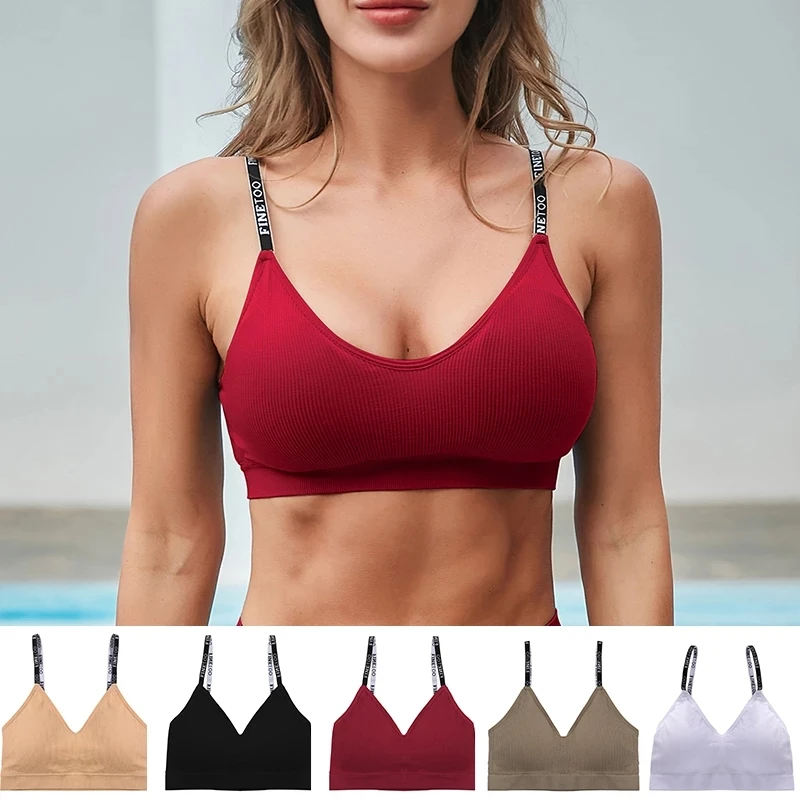 FINETOO Women Seamless Crop Tops Active Sport Short Tops Tank Tee Top Girls Lingerie Tube Camis Letter Sexy Fitness Bandeau Bra
FINETOO Women Seamless Crop Tops Active Sport Short Tops Tank Tee Top Girls Lingerie Tube Camis Letter Sexy Fitness Bandeau Bra