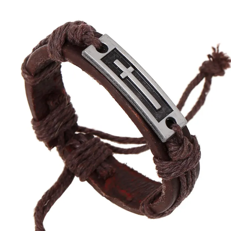 Multilayer Leather Rope Braided Handmade Punk Alloy Cross Charm Bracelets Adjustable Religious Jewelry For Women Men
Multilayer Leather Rope Braided Handmade Punk Alloy Cross Charm Bracelets Adjustable Religious Jewelry For Women Men