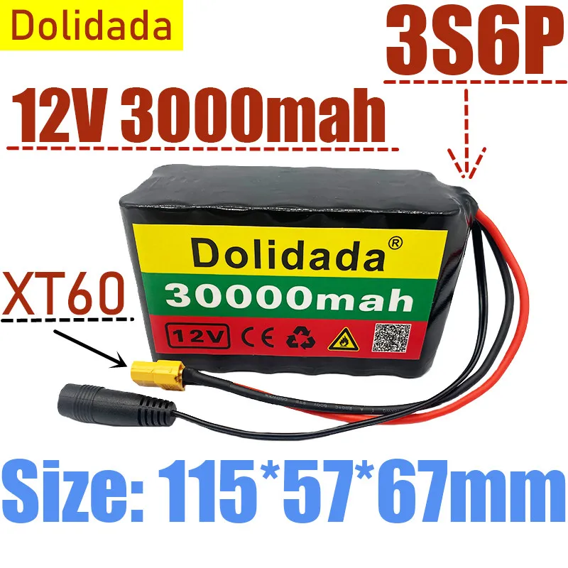 New 3S6P 12V 30Ah 40A BMS orline battery pack 18650 li-ion 30000mAh cells XT60 DC5521 400Watt High Power Motor Scooter light
New 3S6P 12V 30Ah 40A BMS orline battery pack 18650 li-ion 30000mAh cells XT60 DC5521 400Watt High Power Motor Scooter light