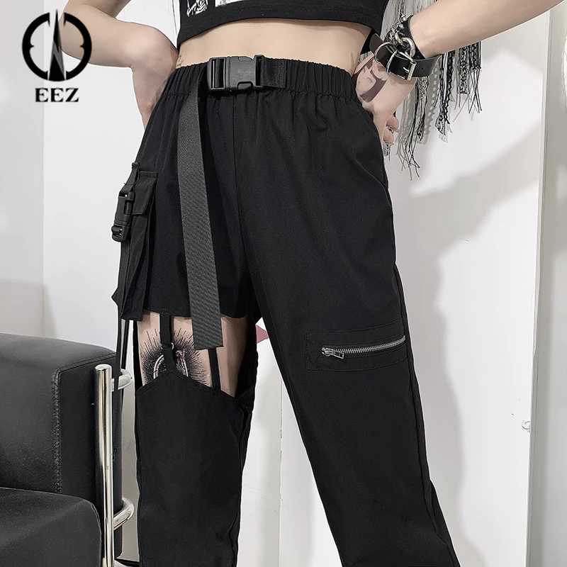 Vintage High Waist Buckle Zipper Pants Goth Black Cargo Pants Punk Streetwear Hollow Out Big Pocket Trousers Harajuku Grunge
Vintage High Waist Buckle Zipper Pants Goth Black Cargo Pants Punk Streetwear Hollow Out Big Pocket Trousers Harajuku Grunge