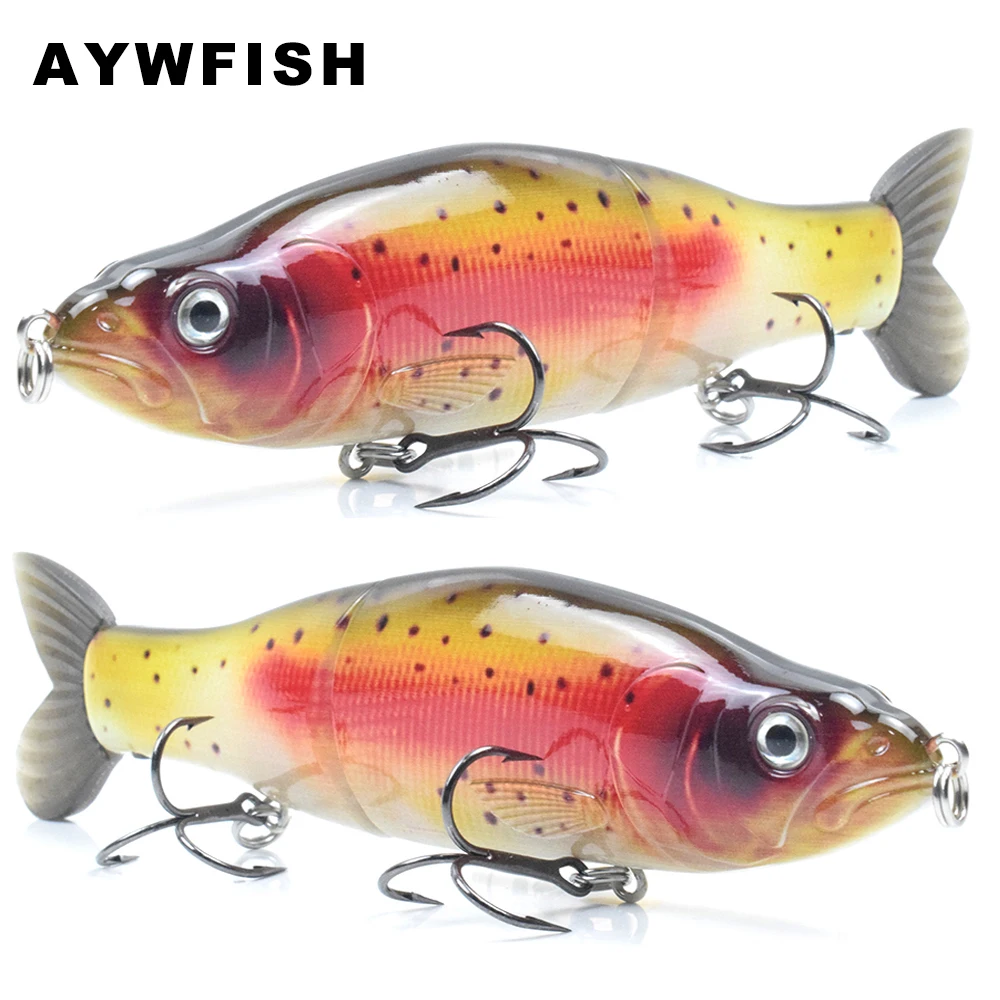 AYWFISH Jointed Swimbait 165mm Slider Shad Bait Sink Pike Musky Wobblers 2pcs-Replaceabled Soft Tail Float Glider Fishing Lure
AYWFISH Jointed Swimbait 165mm Slider Shad Bait Sink Pike Musky Wobblers 2pcs-Replaceabled Soft Tail Float Glider Fishing Lure