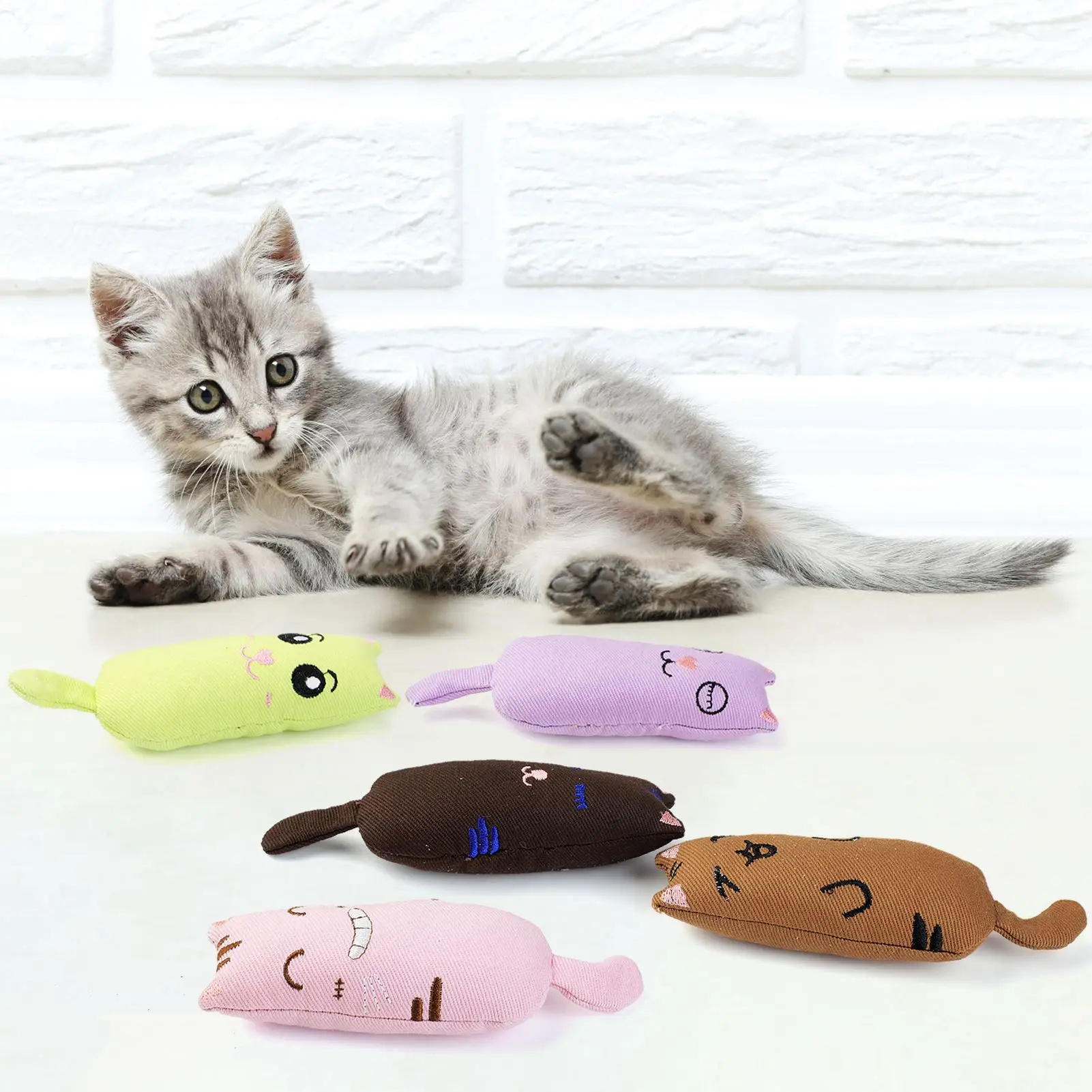 5PCS Cat Catnip Toy Bite Resistant Interactive Kitten Bite Toy Cat Chew Toy Cute Cartoon Funny Toy Training Toys Accessories
5PCS Cat Catnip Toy Bite Resistant Interactive Kitten Bite Toy Cat Chew Toy Cute Cartoon Funny Toy Training Toys Accessories