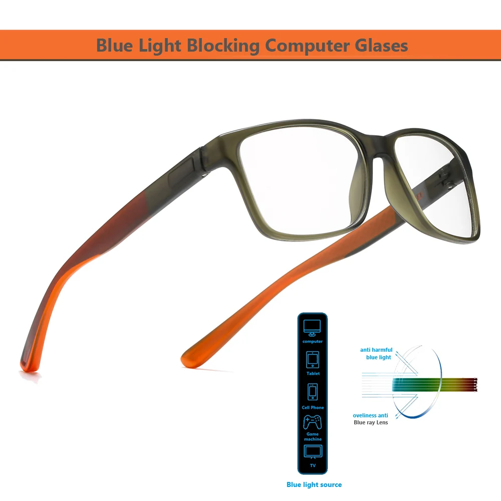 

Anti Blue Light Computer Glasses Men Women Spectacle Frame Gaming Eyewear UV400 Radiation-Resistant Transparent Clear Glasses