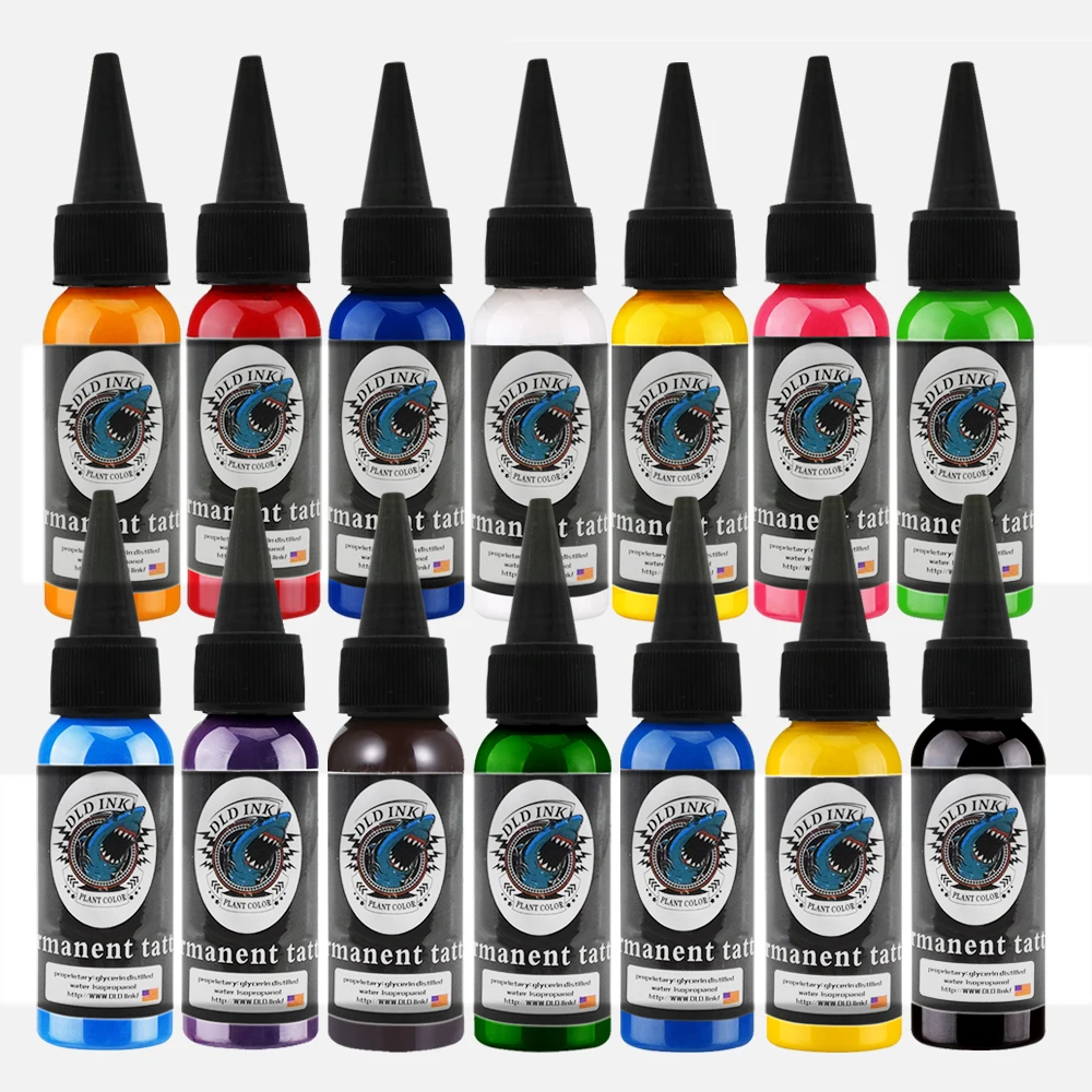 Professional Tattoo Ink Set 14 Colors Kit 1oz /30ml Bottle Tattoo Ink Coloring Fast Permanent Pigment Tattoo Suppl
Professional Tattoo Ink Set 14 Colors Kit 1oz /30ml Bottle Tattoo Ink Coloring Fast Permanent Pigment Tattoo Suppl