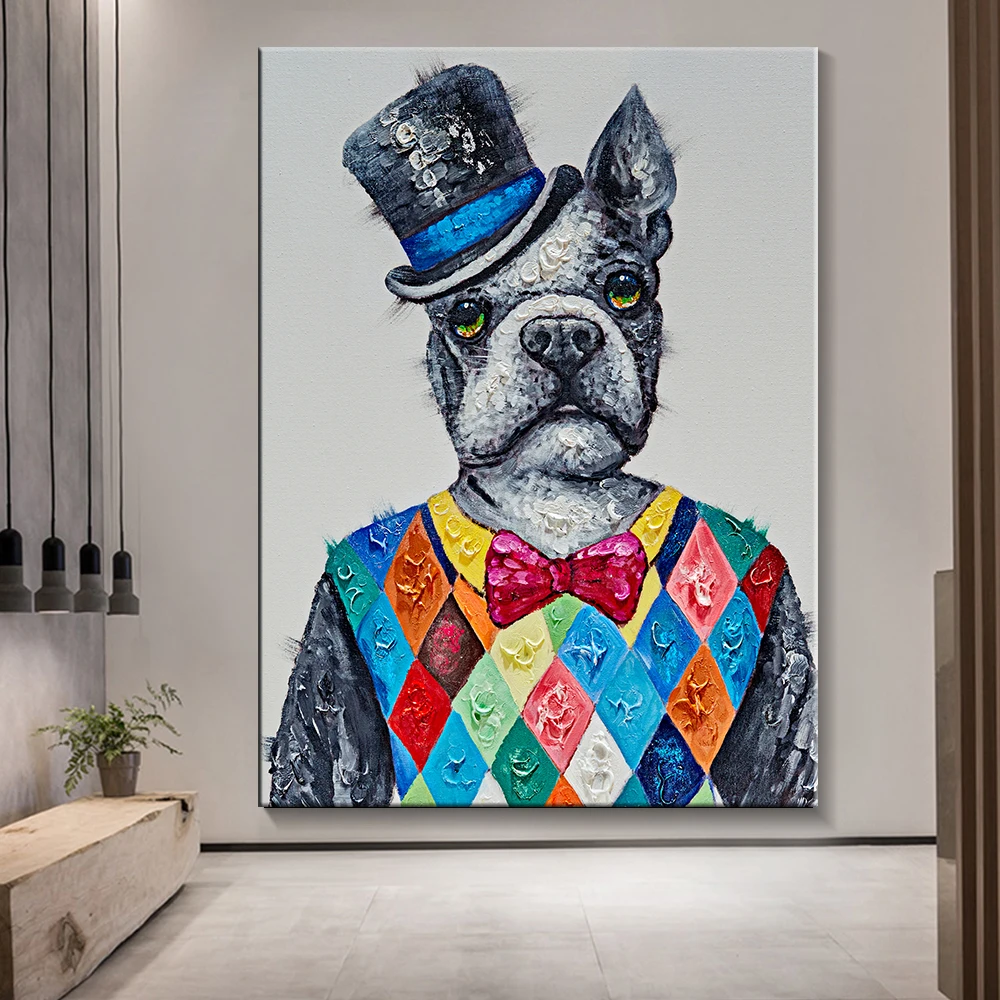 Abstract Fashion Colorful Dog Wearing Clothes Wall Art Canvas Painting Nordic Posters Prints Wall Pictures For Living Room Decor
Abstract Fashion Colorful Dog Wearing Clothes Wall Art Canvas Painting Nordic Posters Prints Wall Pictures For Living Room Decor