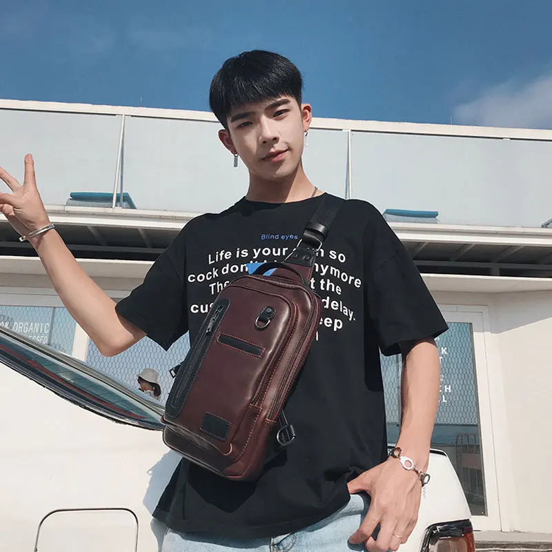 YoReAi Fashion Men's Bags Leather Sling Zipper Pack Chest Shoulder Crossbody Bag Biker Satchel Men Briefcases Sales Sports Packs 
YoReAi Fashion Men's Bags Leather Sling Zipper Pack Chest Shoulder Crossbody Bag Biker Satchel Men Briefcases Sales Sports Packs