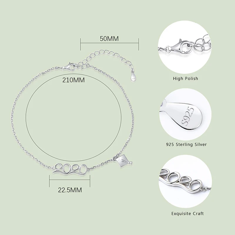925 Sterling Silver Pendant Necklace Year Pendant Bracelet Souvenir 2020 Cubic Zirconia Bangle For Women Graduates Fine Jewelry
925 Sterling Silver Pendant Necklace Year Pendant Bracelet Souvenir 2020 Cubic Zirconia Bangle For Women Graduates Fine Jewelry