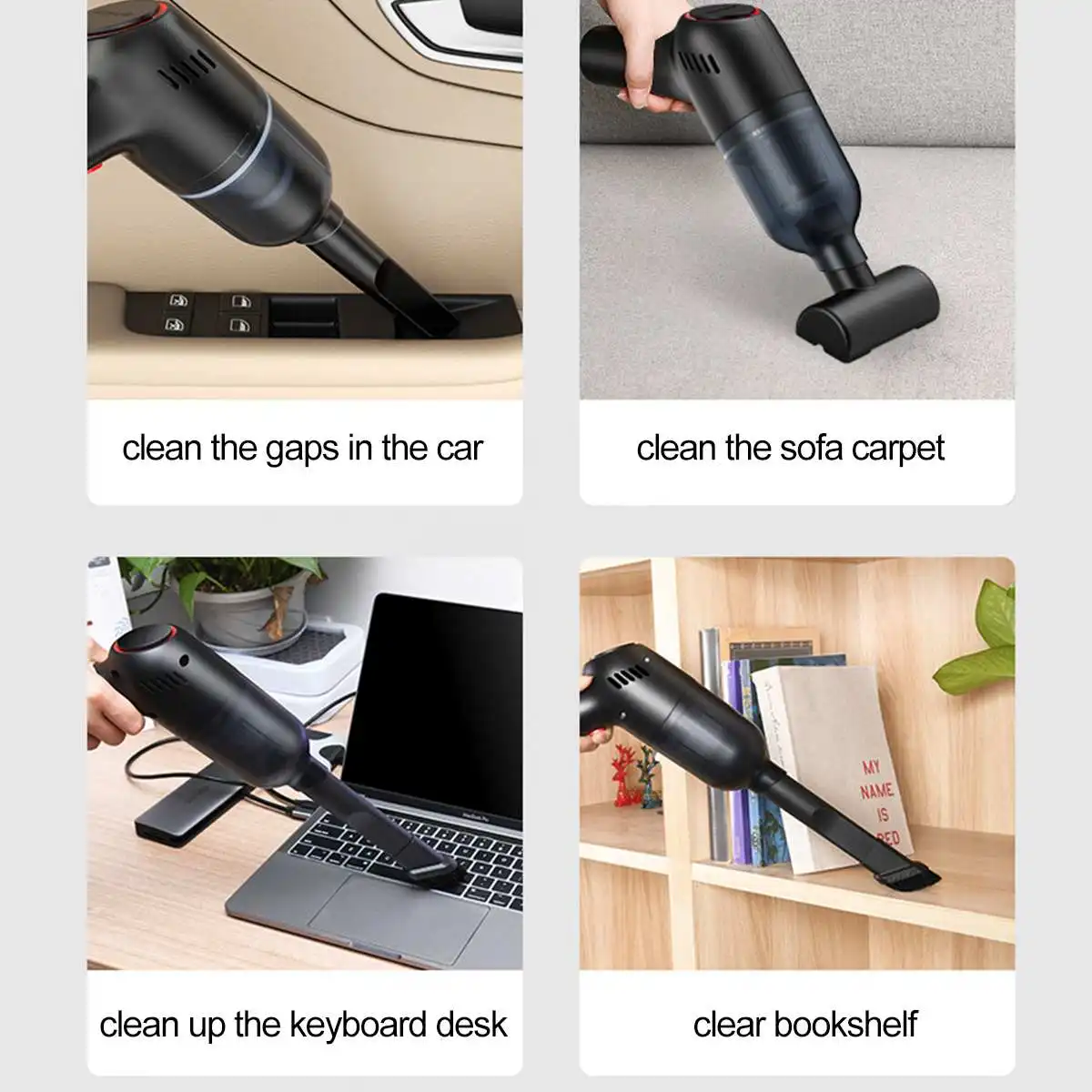 8000PA 120W Wireless Car Vacuum Cleaner Handheld Super Strong Suction Vaccum Cleaner With 3 Detachable Nozzles Home Office Car 
8000PA 120W Wireless Car Vacuum Cleaner Handheld Super Strong Suction Vaccum Cleaner With 3 Detachable Nozzles Home Office Car