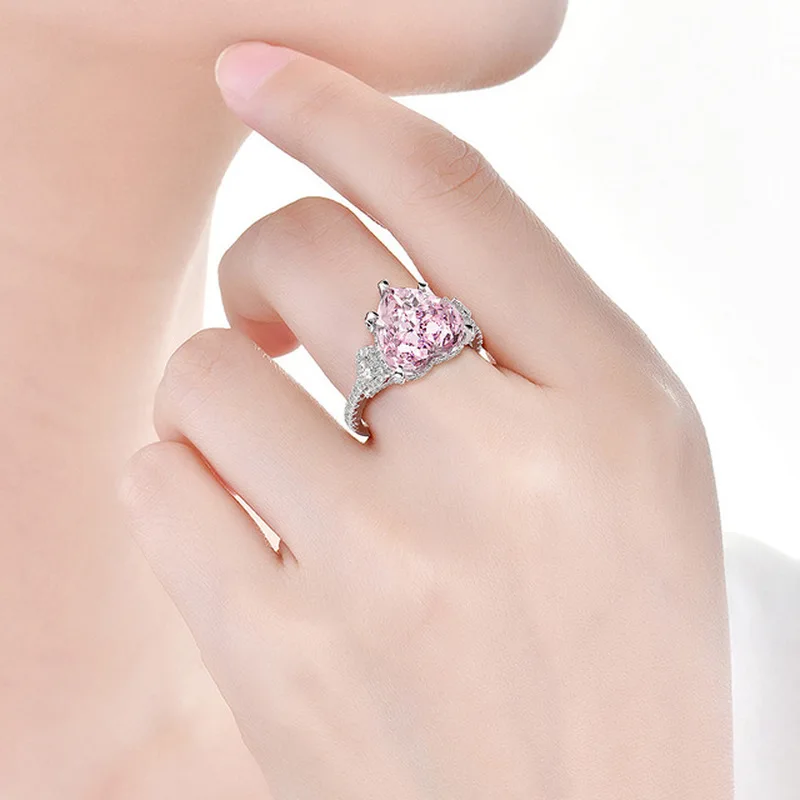 Wong Rain 100% 925 Sterling Silver Heart Cut Created Moissanite Gemstone Wedding Engagement Diamonds Ring Fine Jewelry Wholesale
Wong Rain 100% 925 Sterling Silver Heart Cut Created Moissanite Gemstone Wedding Engagement Diamonds Ring Fine Jewelry Wholesale
