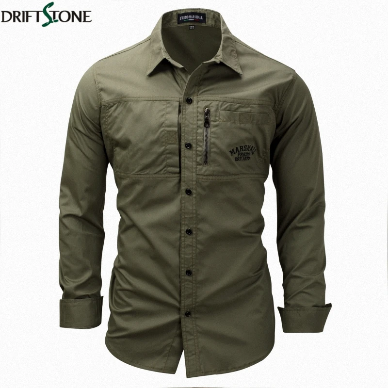 Men Long Sleeve Shirts Military Style Army Shirts Cotton Breathable Dress Shirts for Men Clothes Summer
Men Long Sleeve Shirts Military Style Army Shirts Cotton Breathable Dress Shirts for Men Clothes Summer