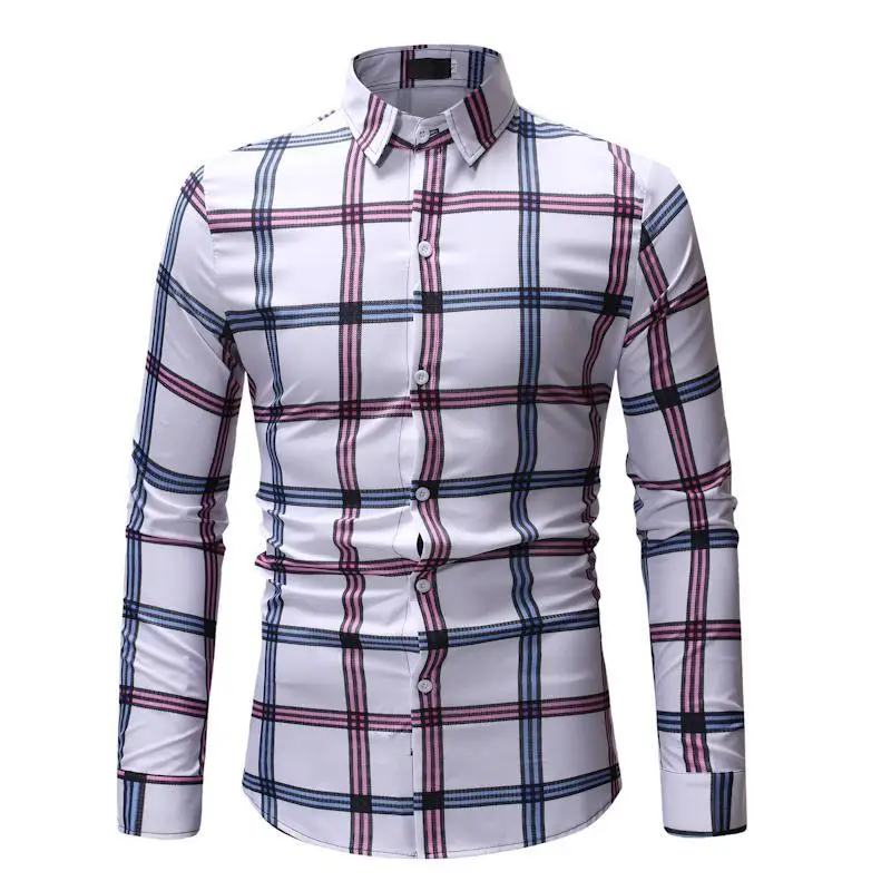 24 Color Men's Fashion grid Casual Long Sleeve Shirts Retro Style High Quality Design Men's Dress Business leisure Shirts Blouse
24 Color Men's Fashion grid Casual Long Sleeve Shirts Retro Style High Quality Design Men's Dress Business leisure Shirts Blouse