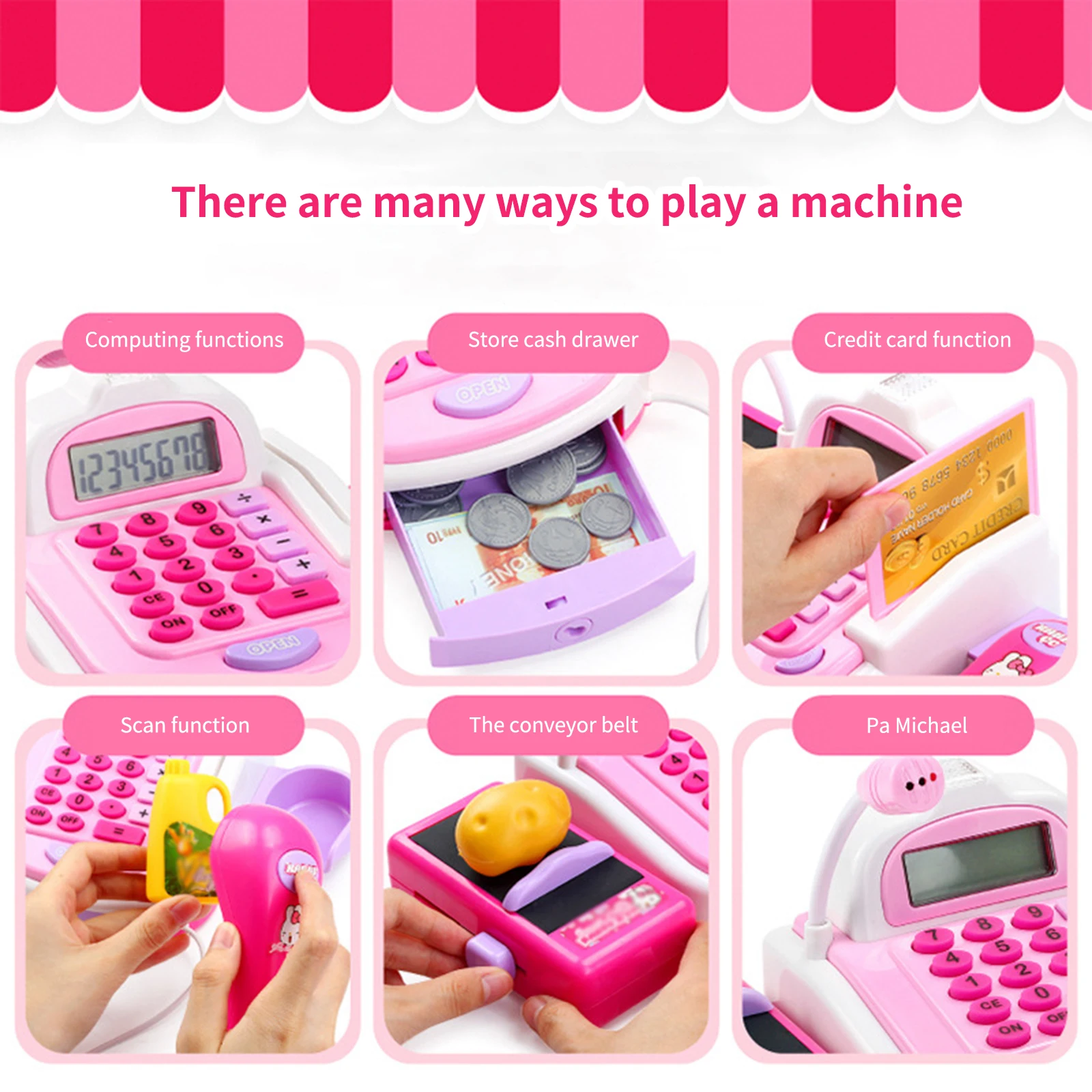 1set Simulation Supermarket Mini Cash Register Toy Checkout Counter Role Girls Games Cashier Pretend Play House Toys For Kids
1set Simulation Supermarket Mini Cash Register Toy Checkout Counter Role Girls Games Cashier Pretend Play House Toys For Kids