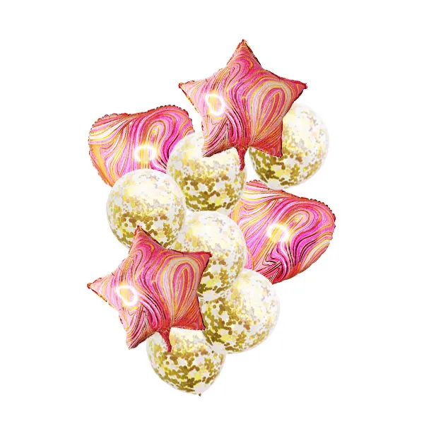 10 pcs Foil Mylar Balloons Gold Colored Confetti & Agate Star And Agate Heart Balloon Birthday Party Decorations Mix Birthday
10 pcs Foil Mylar Balloons Gold Colored Confetti & Agate Star And Agate Heart Balloon Birthday Party Decorations Mix Birthday