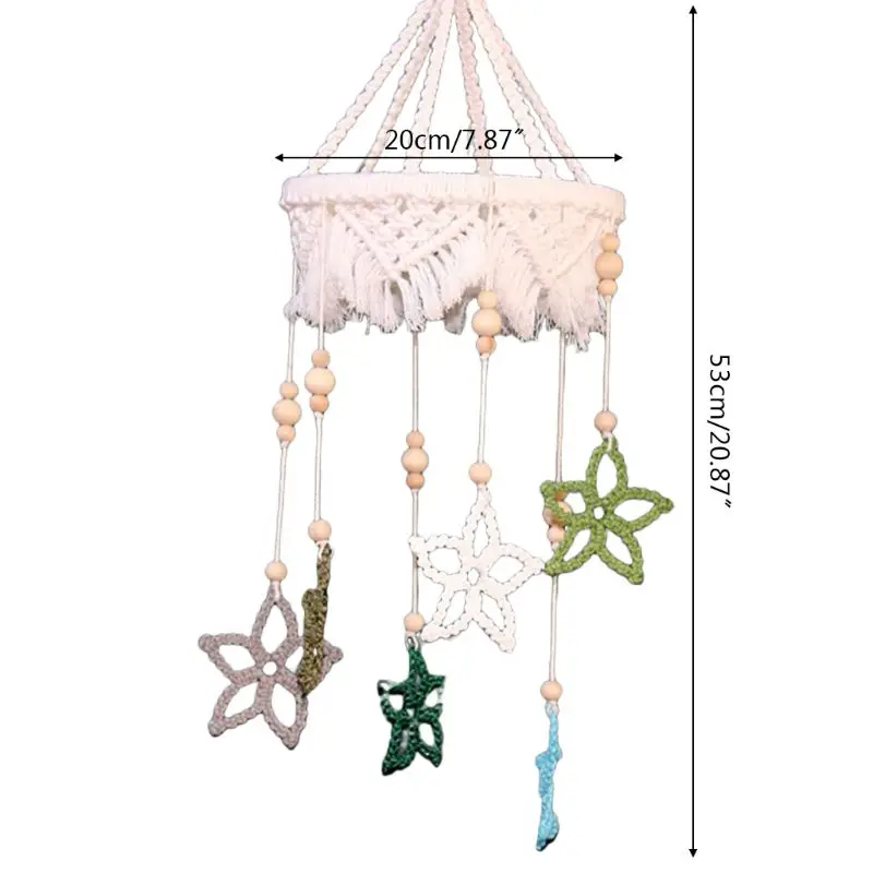 Hand-woven Macrame Tapestry Baby Crib Mobile Wind Chime Bed Hanging Rattle Pendant Kids Room Nursery Decorations
Hand-woven Macrame Tapestry Baby Crib Mobile Wind Chime Bed Hanging Rattle Pendant Kids Room Nursery Decorations