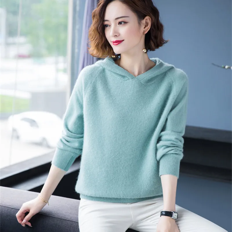 SZDYQH Spring Winter 100% Mink Cashmere Sweater Women Knitted Pullovers Hooded Warm Lady's Grade Up Jumpers Soft Warm Tops
SZDYQH Spring Winter 100% Mink Cashmere Sweater Women Knitted Pullovers Hooded Warm Lady's Grade Up Jumpers Soft Warm Tops