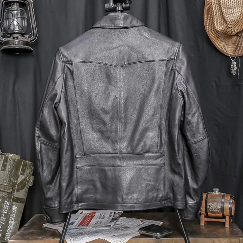 Men Lapel Sheepskin Biker Coat Street Slim Real Leather Punk Jacket Autumn Business Casual Retro Jaqueta Short Windbreaker
Men Lapel Sheepskin Biker Coat Street Slim Real Leather Punk Jacket Autumn Business Casual Retro Jaqueta Short Windbreaker