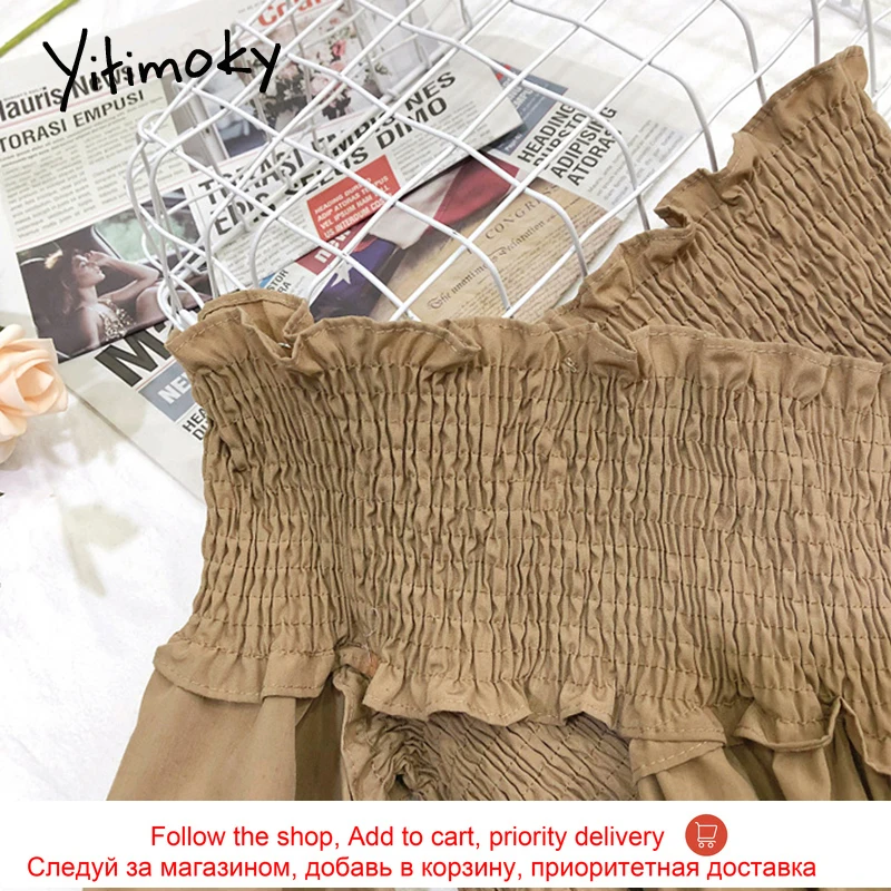 Yitimoky White Dress Women Spring 2021 Party Cotton Elastic New Fashion Folds Puff Long Sleeve Slash Neck A-line Casual Dresses
Yitimoky White Dress Women Spring 2021 Party Cotton Elastic New Fashion Folds Puff Long Sleeve Slash Neck A-line Casual Dresses