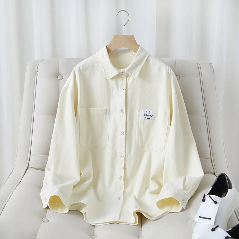 2021 Spring New Fashion Loose Cotton Brushed Shirt Women 'S Long Sleeve All-Match Casual Thick Warm Shirt Top
2021 Spring New Fashion Loose Cotton Brushed Shirt Women 'S Long Sleeve All-Match Casual Thick Warm Shirt Top