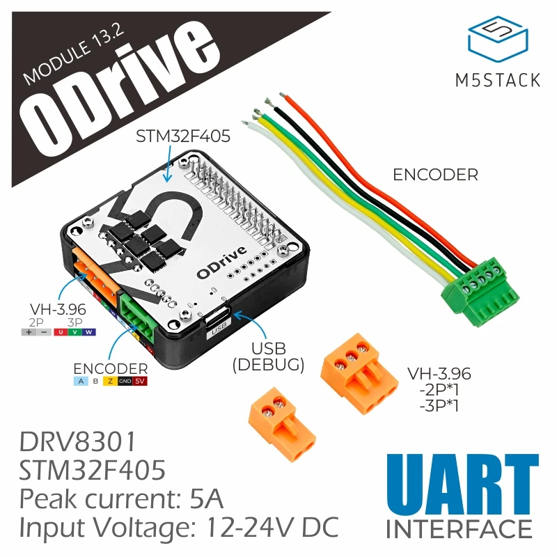 M5Stack Official Odrive 13.2 Module (DRV8301DCA) Brushless DC Servo Motor Optional
M5Stack Official Odrive 13.2 Module (DRV8301DCA) Brushless DC Servo Motor Optional