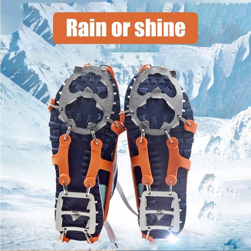 Outdoor Winter Walk 18 Teeth Climbing Crampons for Ice Fishing Snow Shoes Antiskid Shoes Manganese Steel Shoe Covers
Outdoor Winter Walk 18 Teeth Climbing Crampons for Ice Fishing Snow Shoes Antiskid Shoes Manganese Steel Shoe Covers