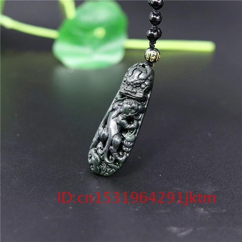 Necklace Chinese Obsidian Dragon Black Pendant Jewelry Amulet for Green Accessories Charm Men Tiger Carved Gifts Jade Natural
Necklace Chinese Obsidian Dragon Black Pendant Jewelry Amulet for Green Accessories Charm Men Tiger Carved Gifts Jade Natural