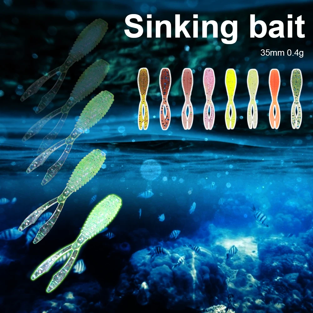 10pcs Fishing Soft Lures 0.4g 35cm Swimbait Split Tail Artificial Wobbler Jigging Jerkbait Shad Worm Bait New
10pcs Fishing Soft Lures 0.4g 35cm Swimbait Split Tail Artificial Wobbler Jigging Jerkbait Shad Worm Bait New