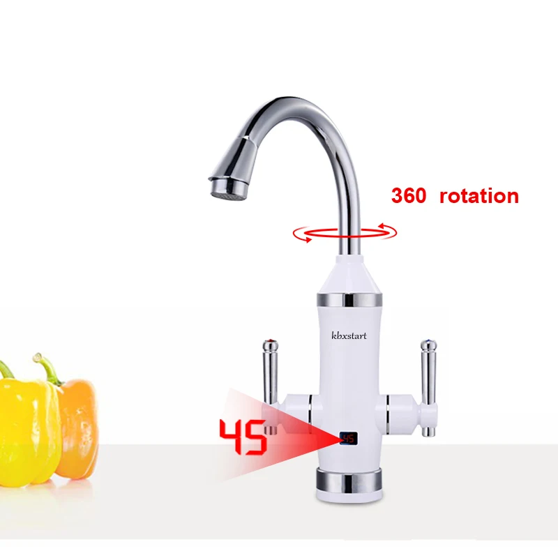 220V Fast Heat Kitchen Faucet Gold Tap Duel Handle 3 Second Instant Water Heater With EU Plug And 360 Degree Rotatable DRS-X30F6
220V Fast Heat Kitchen Faucet Gold Tap Duel Handle 3 Second Instant Water Heater With EU Plug And 360 Degree Rotatable DRS-X30F6