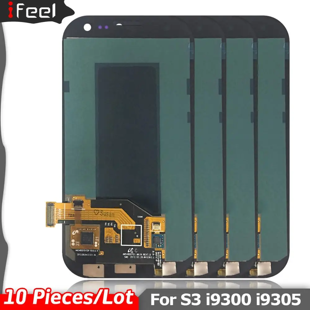 10 шт./лот Super AMOLED ЖК дисплей для SAMSUNG Galaxy S3 i9300 i9300i i9308i i9301 i9301i сенсорный экран дигитайзер|Экраны мобильных