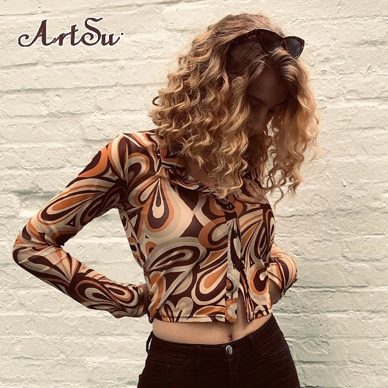 ArtsuFairy Grunge Vintage Shirt Floral Print Long Sleeve Autumn Tops Women Cute Cardigan Shirts Chiffon Blusas Cropped Top
ArtsuFairy Grunge Vintage Shirt Floral Print Long Sleeve Autumn Tops Women Cute Cardigan Shirts Chiffon Blusas Cropped Top