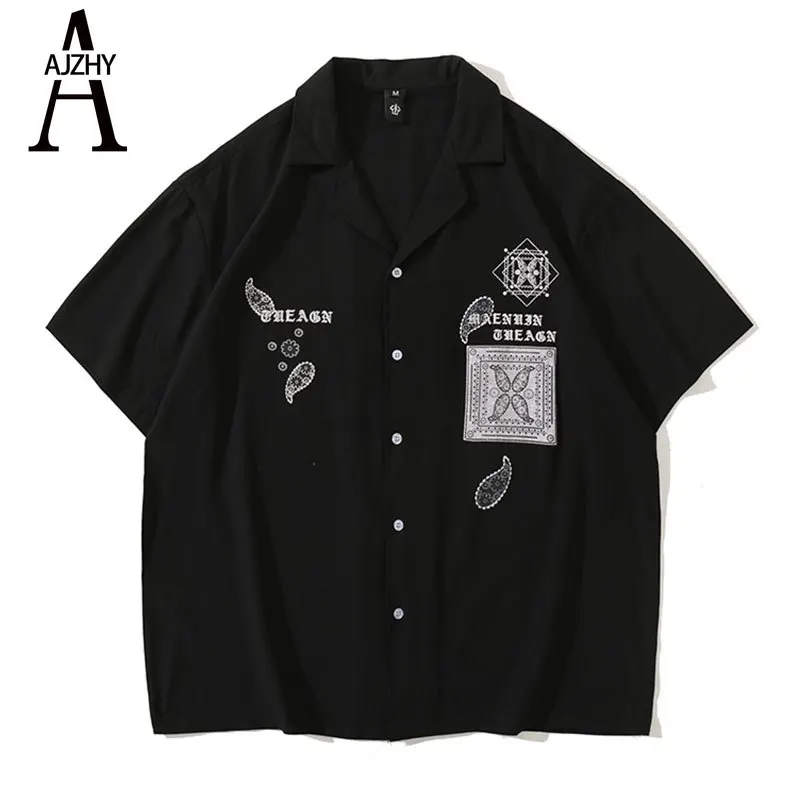 Oversized Men Shirts Print Casual Male Tops Loose Hip Hop Streetwear Harajuku Short Sleeve Fashion Shirts Black Korean Clothes
Oversized Men Shirts Print Casual Male Tops Loose Hip Hop Streetwear Harajuku Short Sleeve Fashion Shirts Black Korean Clothes