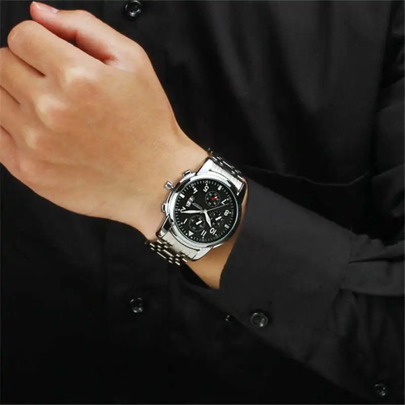 Watches Men Luxury Brand KINGNUOS Men Sports Watches Waterproof Full Steel Quartz Men's Watch Clock (Small dial decoration) 
Watches Men Luxury Brand KINGNUOS Men Sports Watches Waterproof Full Steel Quartz Men's Watch Clock (Small dial decoration)