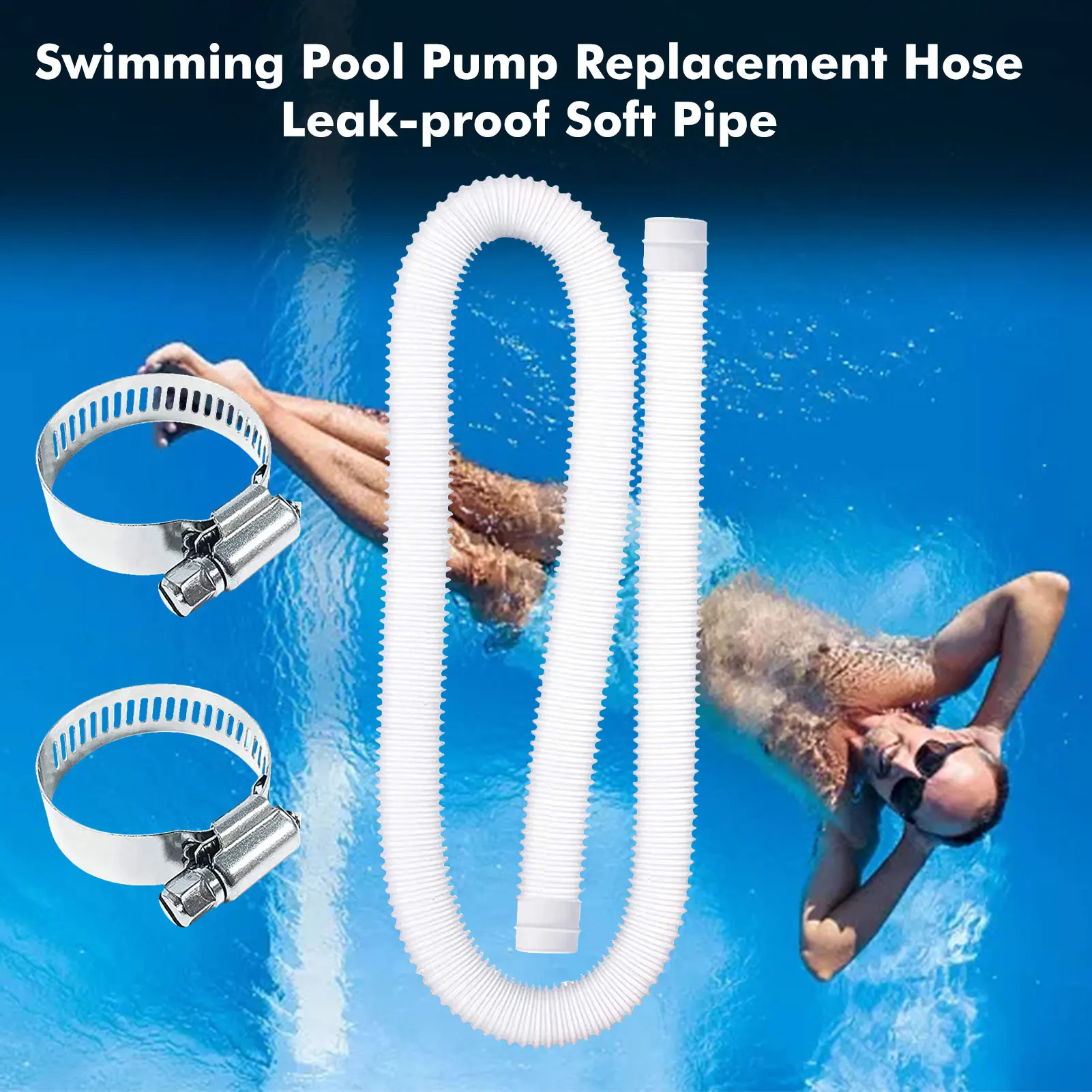 Pump Replacement Hose Leak-proof Soft Pipe Swimming Pool Cleaner Pipe Drawing Water Hose Uv And Chlorine Water Resistant
Pump Replacement Hose Leak-proof Soft Pipe Swimming Pool Cleaner Pipe Drawing Water Hose Uv And Chlorine Water Resistant