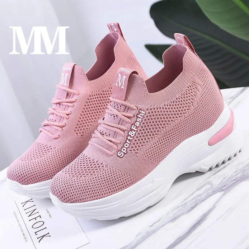 Women's Casual Shoes Thick Bottom Height Increasing Insole Walking Shoes Mesh Breathable Platform Shoes Spring Fashion Lace-up
Women's Casual Shoes Thick Bottom Height Increasing Insole Walking Shoes Mesh Breathable Platform Shoes Spring Fashion Lace-up