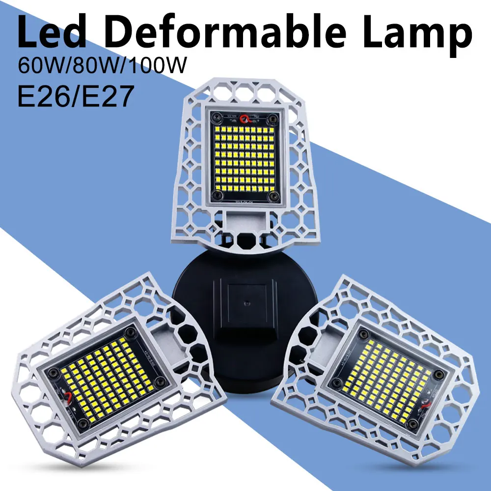 Garage Lamp E27 Deformable LED UFO E26 Chandeliers Light LED 220V Lamp 60W 80W 100W 120W Bulb Waterproof 110V LED High Bay Light
Garage Lamp E27 Deformable LED UFO E26 Chandeliers Light LED 220V Lamp 60W 80W 100W 120W Bulb Waterproof 110V LED High Bay Light
