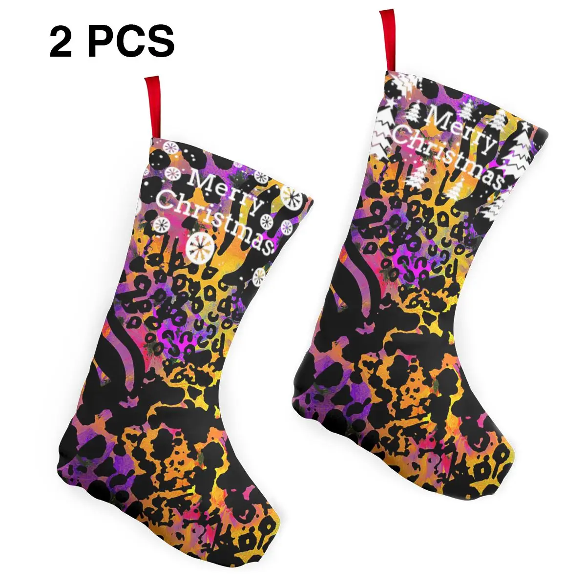Brilliant Purple Tie Dye Leopard Print Personalized Christmas Stocking Hanging Decoration Decor
Brilliant Purple Tie Dye Leopard Print Personalized Christmas Stocking Hanging Decoration Decor