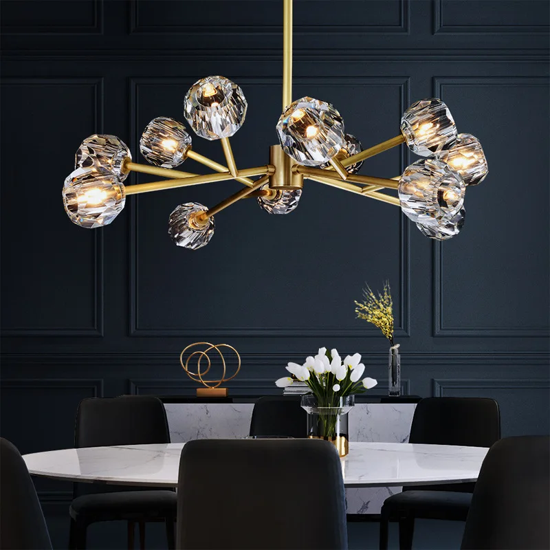 Nordic creative golden molecular magic bean crystal chandelier lamps modern living room bedroom dining lights
Nordic creative golden molecular magic bean crystal chandelier lamps modern living room bedroom dining lights