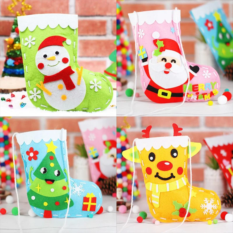 DIY Kindergarten Kids Craft kit Christmas Decor Hat Socks Material Children Handicraft Craft Educational toys for Girl
DIY Kindergarten Kids Craft kit Christmas Decor Hat Socks Material Children Handicraft Craft Educational toys for Girl