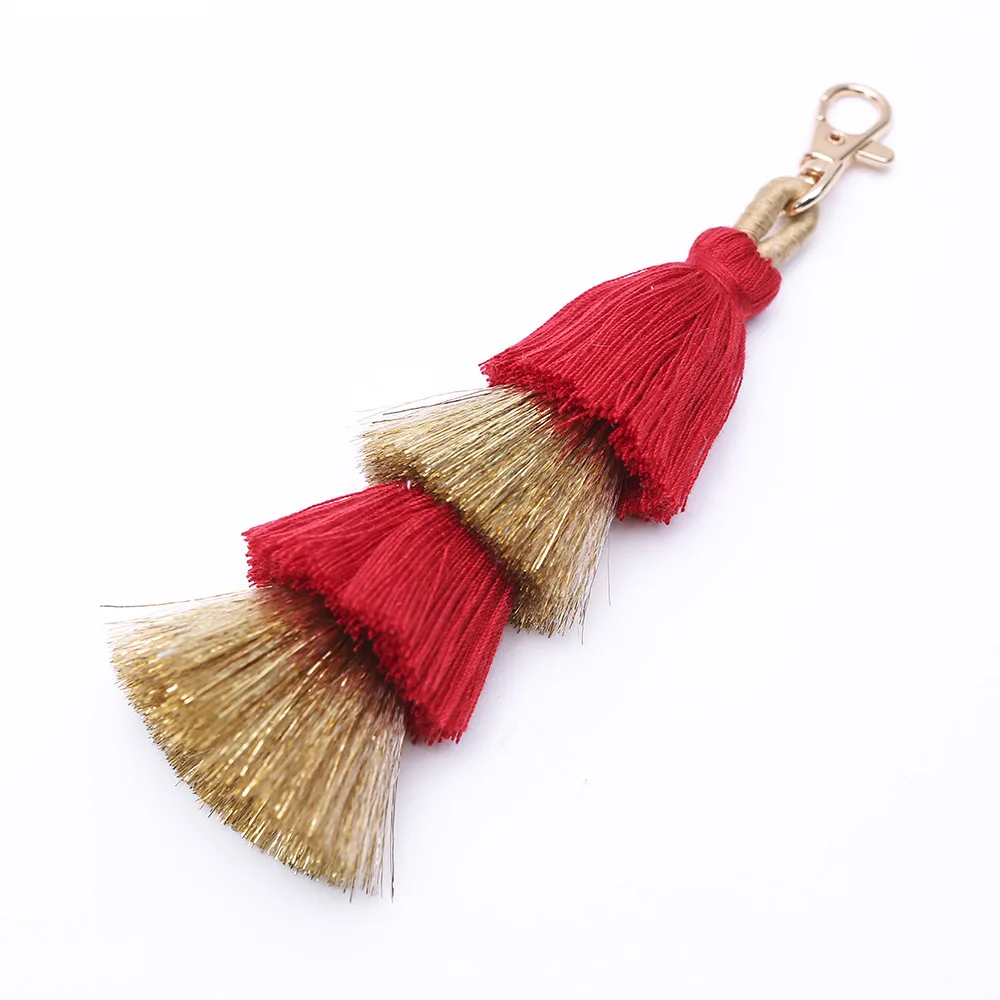Stylish Handmade Bohemian Style Keychain Simple New Handmade White Red Tassel Key Chain Ladies Bag Pendant Key Ring Jewelry
Stylish Handmade Bohemian Style Keychain Simple New Handmade White Red Tassel Key Chain Ladies Bag Pendant Key Ring Jewelry