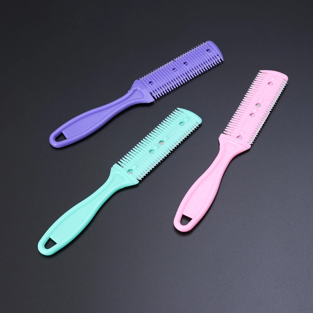 3 Pcs Double Side Haircut Scissors Metal Razor Plastic Hair Comb Cutter Trimmer Hair Razor for Both Long and Short Hair (Pink,
3 Pcs Double Side Haircut Scissors Metal Razor Plastic Hair Comb Cutter Trimmer Hair Razor for Both Long and Short Hair (Pink,