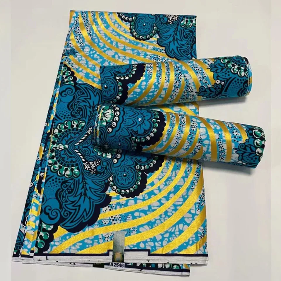 Hot Selling Bronzing Ankara Fabric African Wax Print Gold Printing Cotton Fabric Ghana Nigerian Pagne Batik Wax Materials DFT-21 
Hot Selling Bronzing Ankara Fabric African Wax Print Gold Printing Cotton Fabric Ghana Nigerian Pagne Batik Wax Materials DFT-21