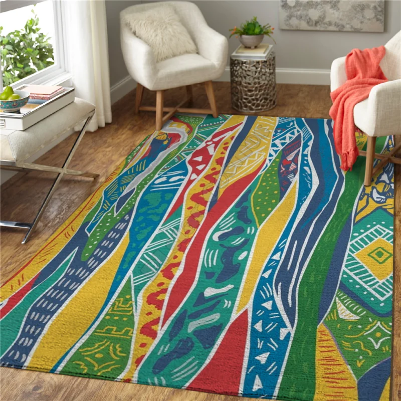 

Psychedelic Totem carpet Square Anti-Skid Area Floor Mat 3D Rug Non-slip Mat Dining Room Living Room Soft Bedroom Carpet 02