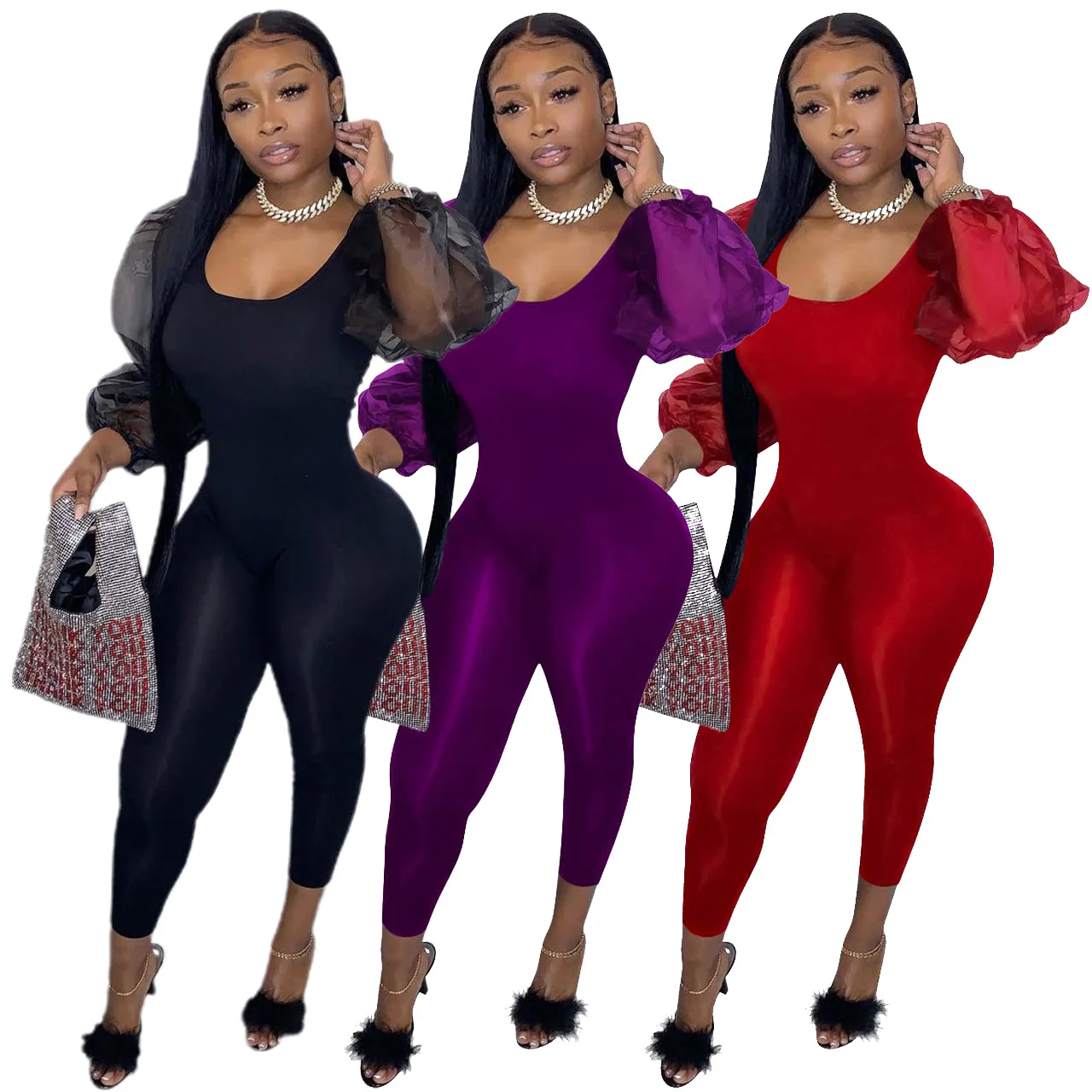 Sexy Jumpsuits Autumn Women Solid Color Mesh Long Sleeve Bodycon Romper Club Party Birthday Skinny One Piece Jumpsuit Streetwear
Sexy Jumpsuits Autumn Women Solid Color Mesh Long Sleeve Bodycon Romper Club Party Birthday Skinny One Piece Jumpsuit Streetwear