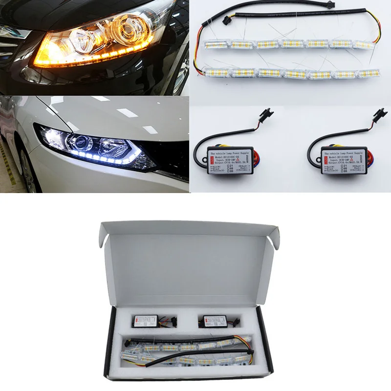 LED Three Colors Strip Light With Turn Signal Flexible Crystal Tears DRL Daytime Running Light Auto Eyebrow Lights Car-styling
LED Three Colors Strip Light With Turn Signal Flexible Crystal Tears DRL Daytime Running Light Auto Eyebrow Lights Car-styling
