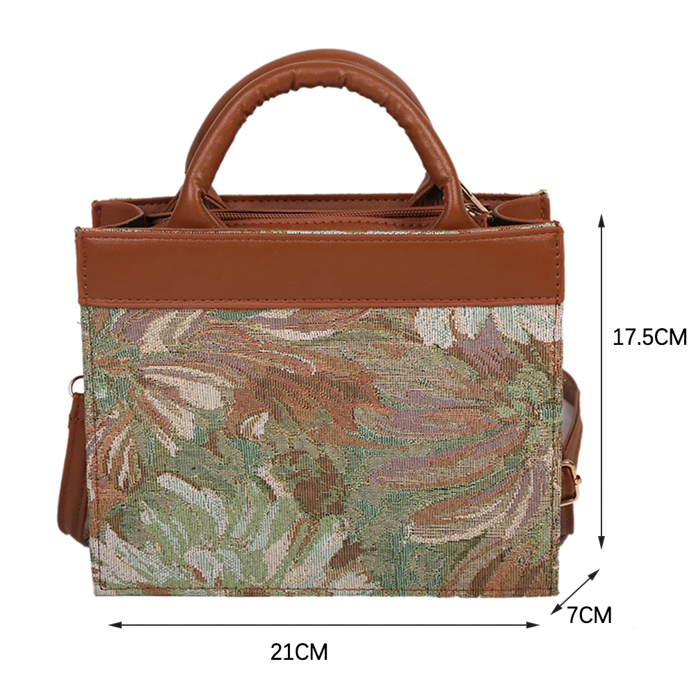 Retro Crossbody Women's Bag Plaid Oil Painting Printing Shoulder Bag Ladies Jacquard Canvas Patchwork PU Leather Small Handbags
Retro Crossbody Women's Bag Plaid Oil Painting Printing Shoulder Bag Ladies Jacquard Canvas Patchwork PU Leather Small Handbags