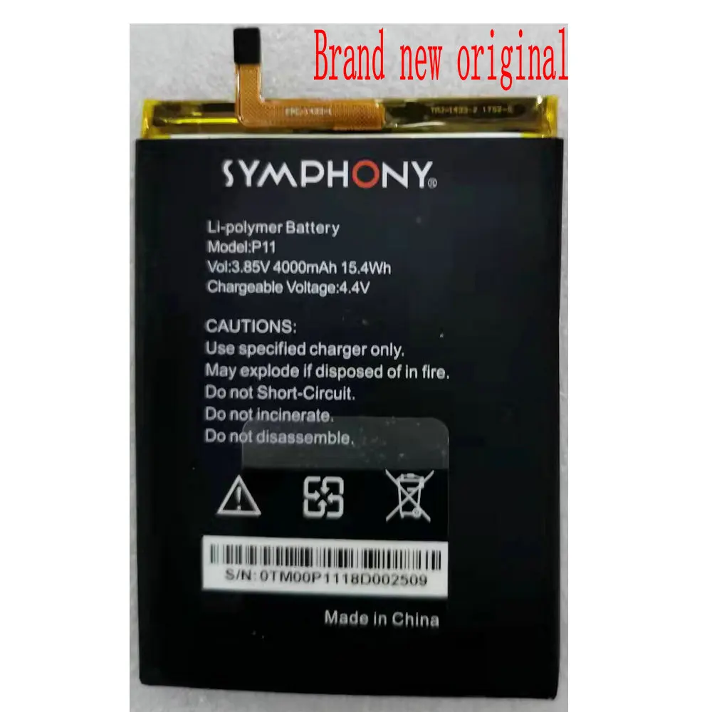 100% Brand new high quality 4000mAh/15.4Wh P11 Battery For SYMPHONY P11 Mobile Phone
100% Brand new high quality 4000mAh/15.4Wh P11 Battery For SYMPHONY P11 Mobile Phone
