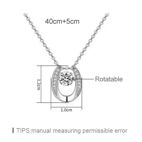 Simple Jumping U Letter Pendant Necklace Exquisite Silver Color Chain Beating Heart Zircon Necklaces Japan Jewelery for Women | Украшения и