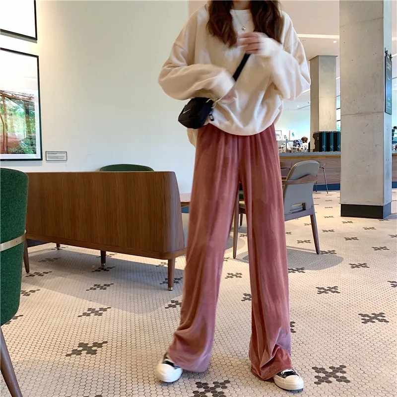 3327 slim wide-leg casual pants women loose straight high waist mopping drape long pants
3327 slim wide-leg casual pants women loose straight high waist mopping drape long pants