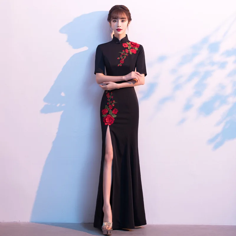 Split Mermaid Sexy Cheongsams Floral Large Size 3XL-5XL Qipao Satin Summer New Banquet Party Dresses Women Chinese Long Vestidos
Split Mermaid Sexy Cheongsams Floral Large Size 3XL-5XL Qipao Satin Summer New Banquet Party Dresses Women Chinese Long Vestidos