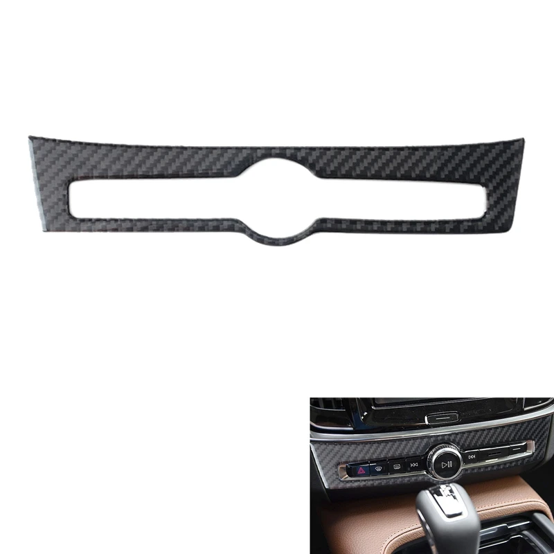 Car Carbon Fiber Center Console Volume Adjustment Frame Cover Trim Decoration Sticker for Volvo S90 S90L 2017-2019 
Car Carbon Fiber Center Console Volume Adjustment Frame Cover Trim Decoration Sticker for Volvo S90 S90L 2017-2019