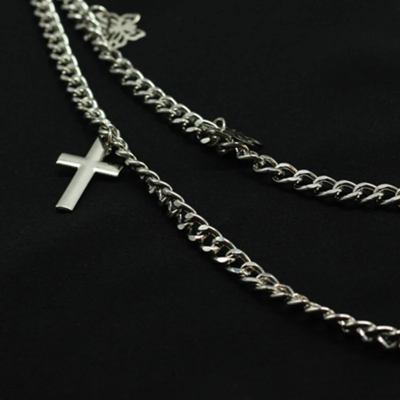 831A Gothic Punk Pants Jeans Waist Chain with Cross Butterfly Pendant Jewelry Belt
831A Gothic Punk Pants Jeans Waist Chain with Cross Butterfly Pendant Jewelry Belt